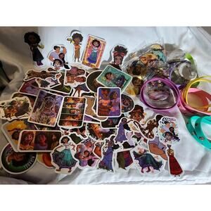 Encanto Birthday Party Favors Set 12 Bracelet 12 Button 50 Stickers Supplies NEW